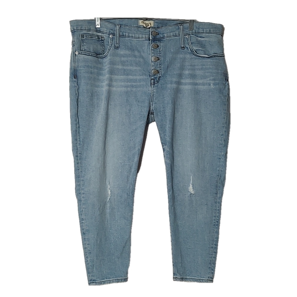 Madewell Button Fly Distressed Jeans Size 35P